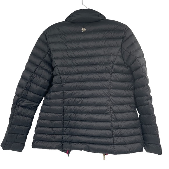 Kate Spade Quilted Down Puffer Full Zip Lightweight Hooded Jacket Black Small P - Picture 6 of 17